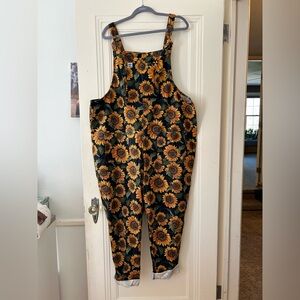 LUCY AND YAK sunflower overalls